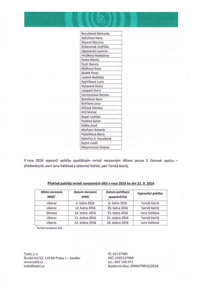 Odpov na vzvu k poskytnut podklad ke kontrole adu mstsk sti Praha 1 spolku Tobit - list 2