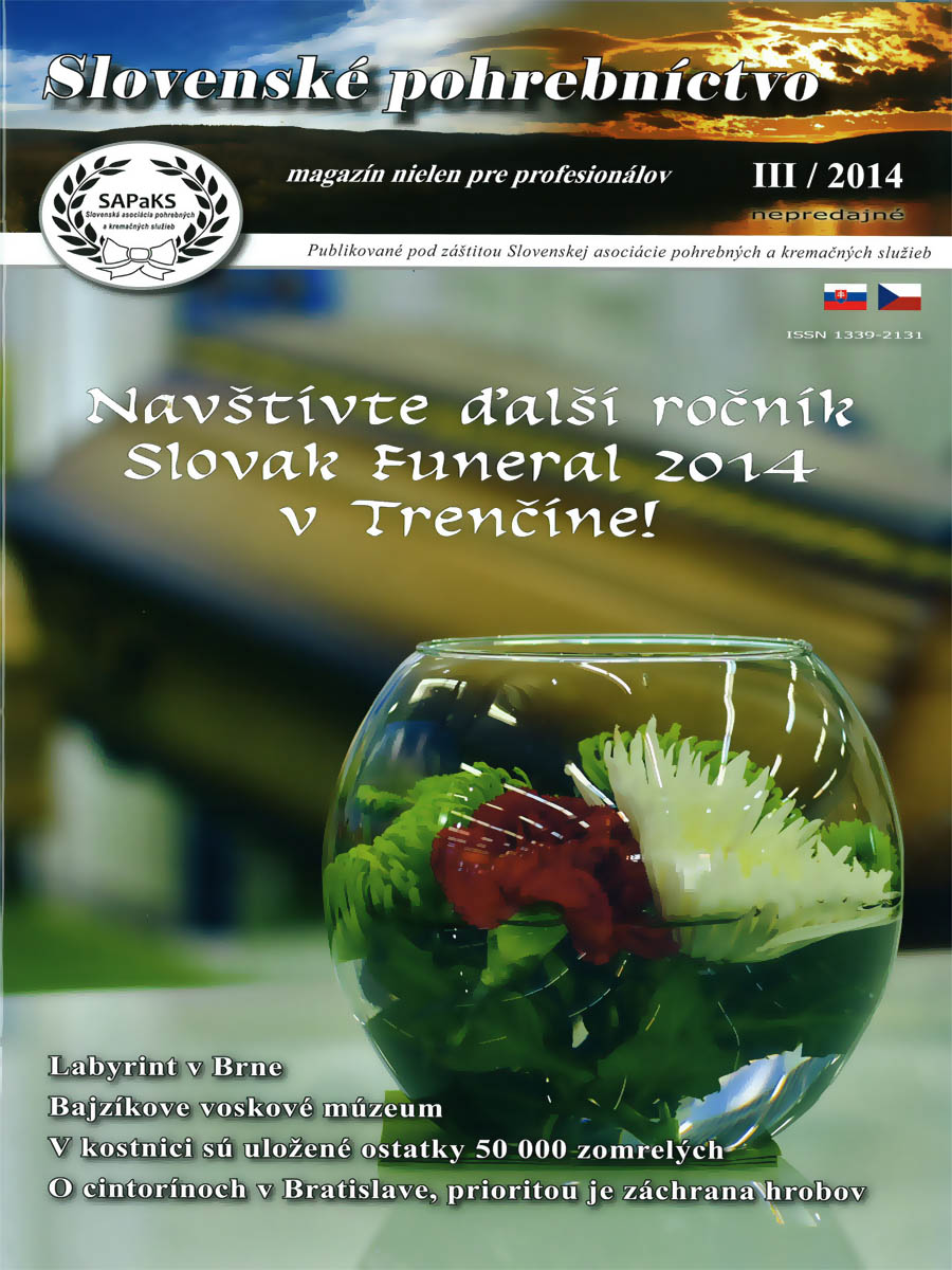 Slovensk pohrebnctvo III (2014) tituln list